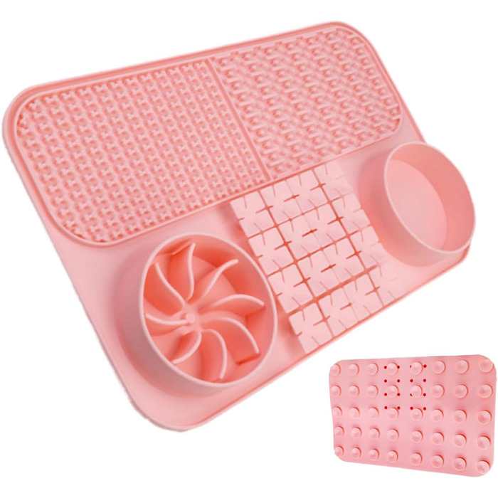 Килимок для годування собак, інтерактивна іграшка-пазл, килимок для корму, розмір L, рожевий