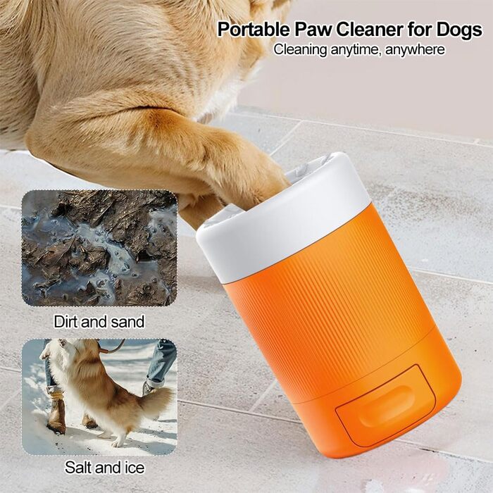 Автоматичний очищувач лап для собак - мийка лап з м'якими силіконовими щетинками