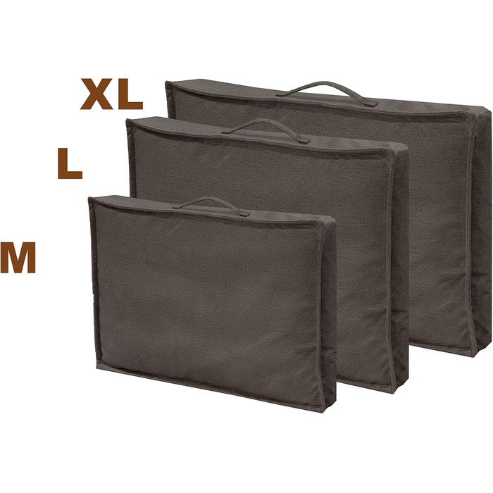 Килимок для собак Sesto Senso Premium, прямокутний, з Memory Foam, знімний чохол, сірий, 100x70 см, модель 1