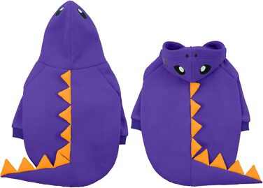 Теплий флісовий костюм для собак великих порід, динозавр, флісовий капюшон, костюм на Хелловін, зелений, середній, для холодної погоди