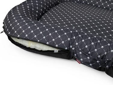 Водонепроникне лежанка для собак - лежанка-матрац з Codura | Для маленьких собак | Сірий колір, розмір XL (105 x 85 см), з принтом лапок