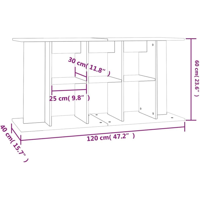 Тумба для акваріума Xichuzi 120x40x60 см, чорна, ДСП