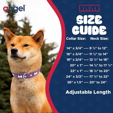 Шкіряний нашийник для собак Angel Pet Supplies, подвійний, фіолетовий, з кісточками, регульований, 29-36 см, преміум якість