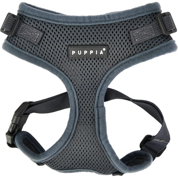 Шлея для собак Puppia Soft Harness RITEFIT сіра, розмір M