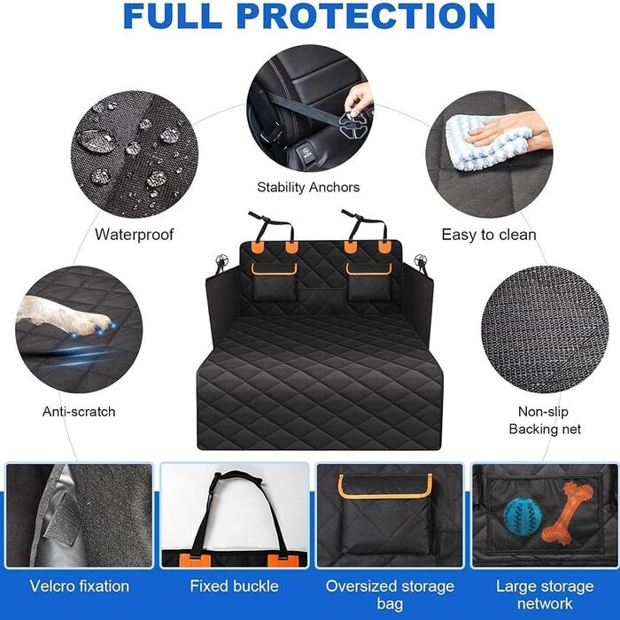 Захист для багажника автомобіля для собак Mercedes-Benz GLB (X247) SUV 2019-2024. Міцний, водонепроникний, стійкий до подряпин, легко чиститься з боковим захистом. Розмір B.