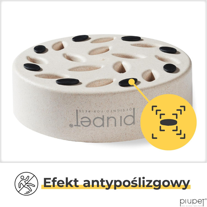PiuPet Антиковзна миска для собак 1,4 л, повільне годування, велика, можна мити в посудомийці