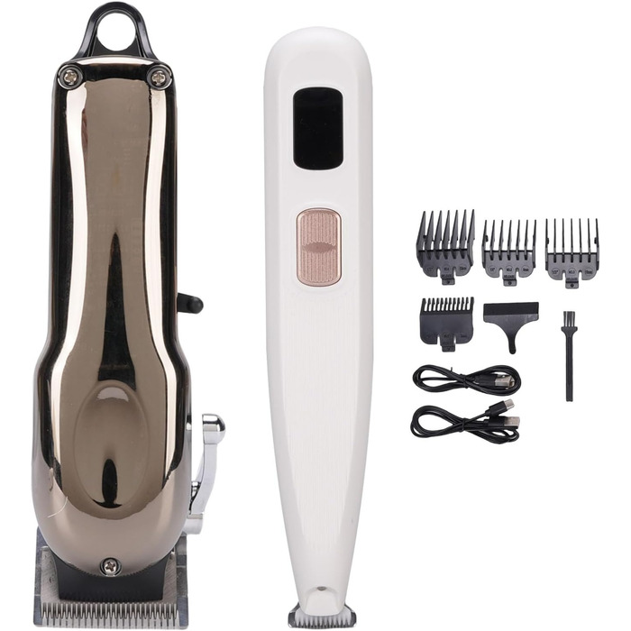 Набір для стрижки тварин Yinhing: бездротовий, тихий, з LED-дисплеєм, з нержавіючої сталі. Підходить для собак, котів, коней, корів, догляду за лапами, вухами та очима