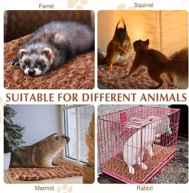 Самогріюча котяча ковдра Photect: тепла та зручна для вашого улюбленця. 40 x 50 см, темно-коричневий колір, легко прати.