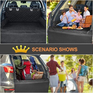 Водонепроникний захист для багажника автомобіля ANOSOSPECIAL: універсальний килимок для собак, захист від бруду та подряпин, чорний