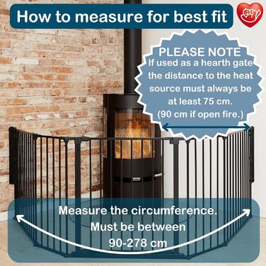 Захист для каміну/сходи/кімнати BabyDan Flex XXL, 90-350 см, Чорний, Данія - захист для дітей та домашніх тварин