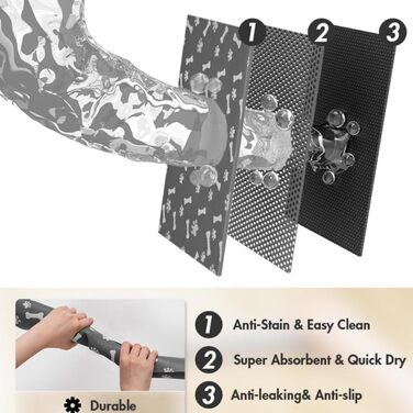 Силіконовий килимок для годування собак та котів, 60x90 см, водонепроникний, легко миється