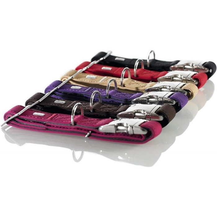 Нашийник для собак HUNTER SOFTIE ALU-STRONG, штучна шкіра, алюмінієва застібка, чорний, M