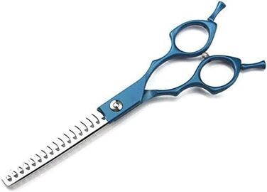 Ножиці для грумінгу собак, вигнуті, професійні, для догляду за шерстю, синього кольору