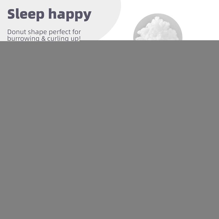 Ортопедичне ліжко для собак середнього розміру TWDEPART, сіре, 89 x 63 см, знімний чохол, антиковзаюче