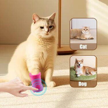 Автоматичний мийка лап для собак, USB-мийка лап для собак, автоматичний мийка лап для домашніх тварин для собак, чаша для миття лап USB, перезаряджувана, розроблена для собак маленьких та середніх порід (рожевий)