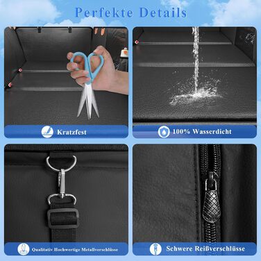 Накладка на сидіння автомобіля для собак CIGAA, водонепроникна, стійка до подряпин, з жорсткою основою, помаранчевого кольору