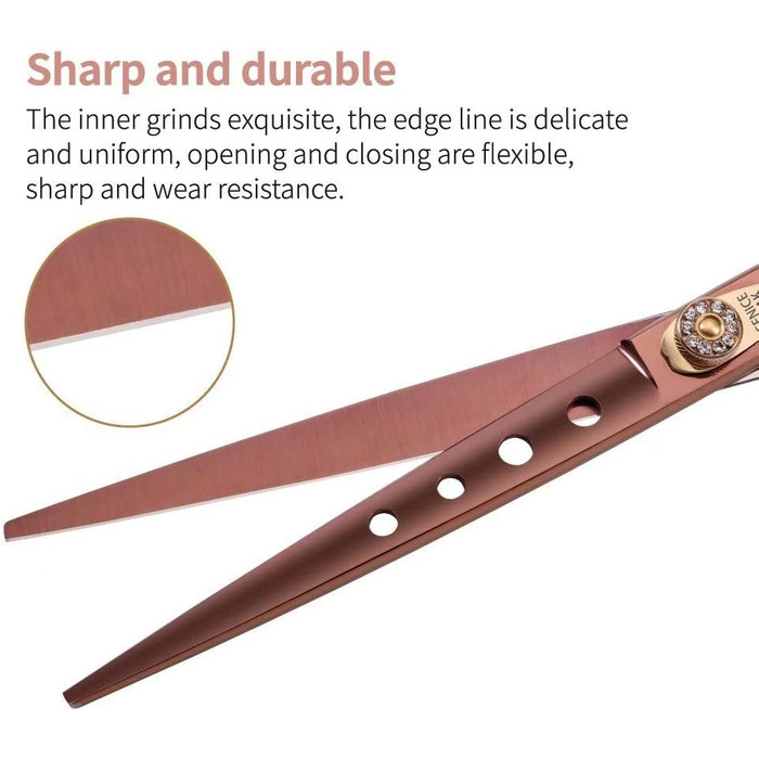 Ножиці для грумінгу собак та котів Fenice Peak, 440C, японська сталь, 17.8 см