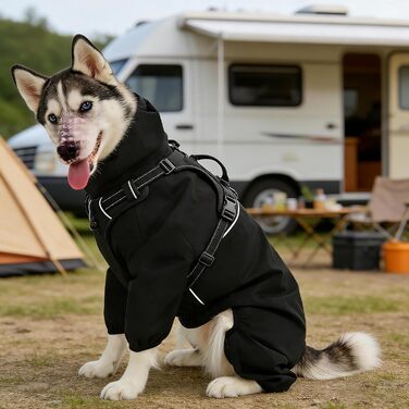 Зимовий теплий одяг для собак - вітронепроникний та дихаючий костюм для тварин | Комплект на все тіло для собак, ідеальний для прогулянок в снігу та активного відпочинку на природі. Розмір XL