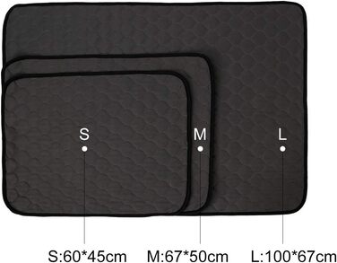 Водонепроникний килимок для собак, миючий, неслизький, швидковисихаючий, для дивана, авто, клітки, трави, ліжка (великий: 100 x 67 см, сірий)