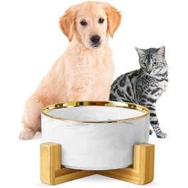 Підвищена годівниця для собак, кераміка, 850 мл | Тарілка для кота та собаки | Аксесуар для тварин
