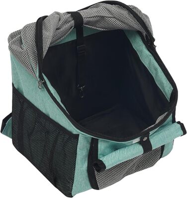 Корзина для велосипеда для собак, блакитна. Складана, з ременями безпеки, для перевезення тварин до 7,5 кг, з двома кишенями.