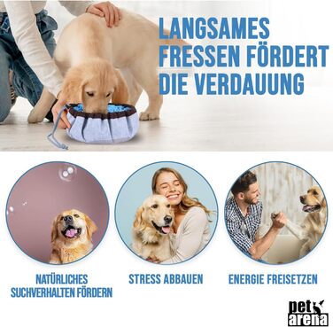 PET ARENA килимок для нюхання собак – килимок для пошуку, міцні матеріали, інтелектуальна іграшка для собак, регульований розмір, можна прати, блакитний