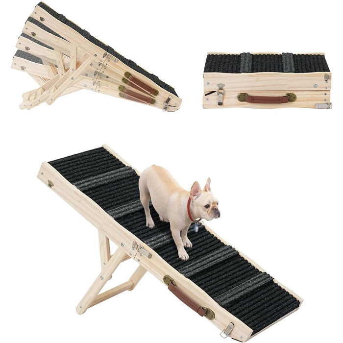 Сходинки для собак TOOSOAR: дерев'яна рампа для маленьких собак, для підйому на диван, ліжко, в автомобіль