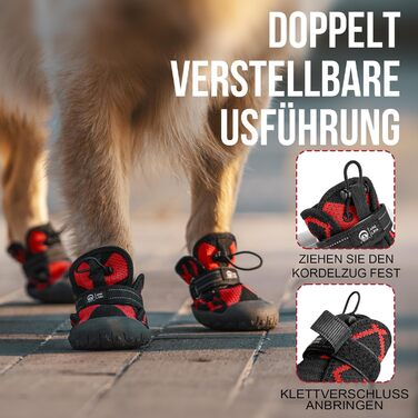 Взуття для собак Arblina Outdoor: водонепроникне, з регульованою застібкою, захист подушечок лап, для малих, середніх та великих собак