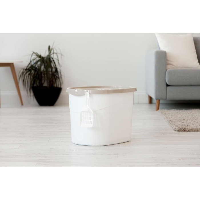 Котлован для котів Iris Ohyama TECL-20 Beige Mittel: закритий, XXL, BPA-free, для великих котів та кошенят