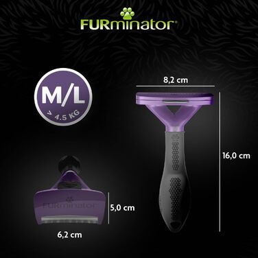 Фурмінатор для довгошерстих котів M/L – щітка для видалення підшерстя, для середніх і великих кішок