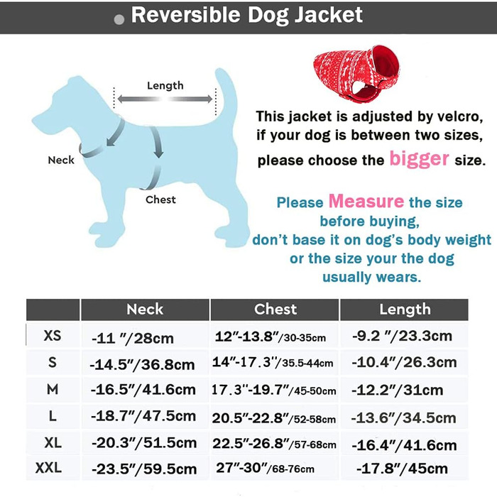 Флісовий теплий жилет для собак ABRRLO, світловідбиваючий, для маленьких та середніх собак, реверсивний, синій, XXL