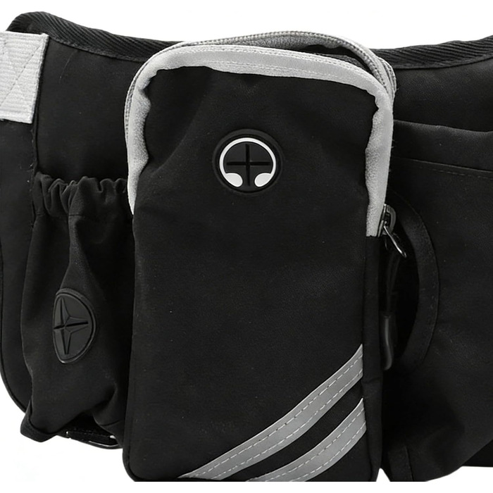 Сумка для собак, дихаюча, з регульованим поясом та кишенями на блискавці, для безручного тренування, зберігання під час бігу, походів, джогінгу, фітнесу, подорожей та щодня