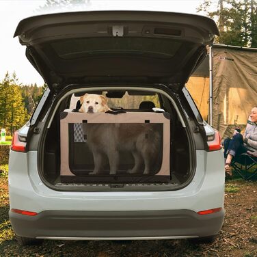 Транспортна переноска для собак Petsfit, складана, для дому, велика, середня, маленька, хакі L