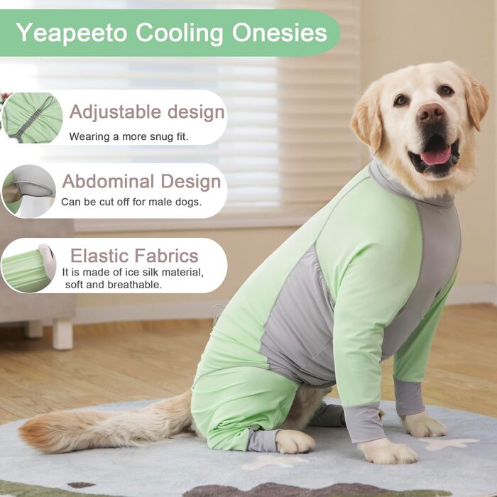 Комбінезон захисний від сонця Yeapeeto Hund UPF 50+ 5XL Хакі (швидковисихаючий, дихаючий, анти-шерсть)