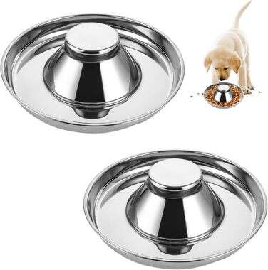 Набір з 3 мисок для собак та котів з нержавіючої сталі, 30 см, для маленьких собак та котів