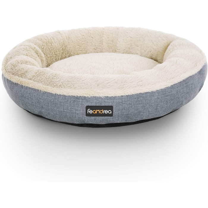Кругла лежанка для собак та котів Feandrea, Ø 55 см, сіра