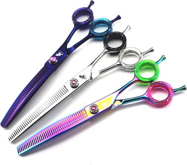 Ножиці для стрижки шерсті домашніх тварин: котів та собак, професійні, з нержавіючої сталі, 7 дюймів