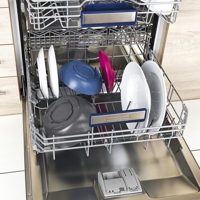 Yummynator килимок з мисками для тварин, антиковзаюча, BPA free, сірий/блакитний, 850 мл, 1 шт.