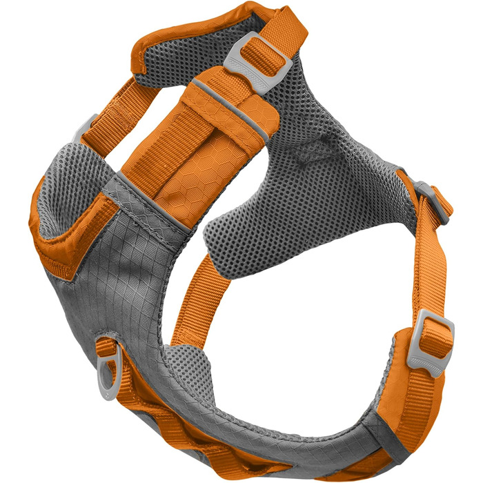 Шлейка для собак Kurgo Journey Air, підходить для бігу та прогулянок, з ручкою для контролю, світловідбиваюча, з м'якою підкладкою (Помаранчевий, Medium)
