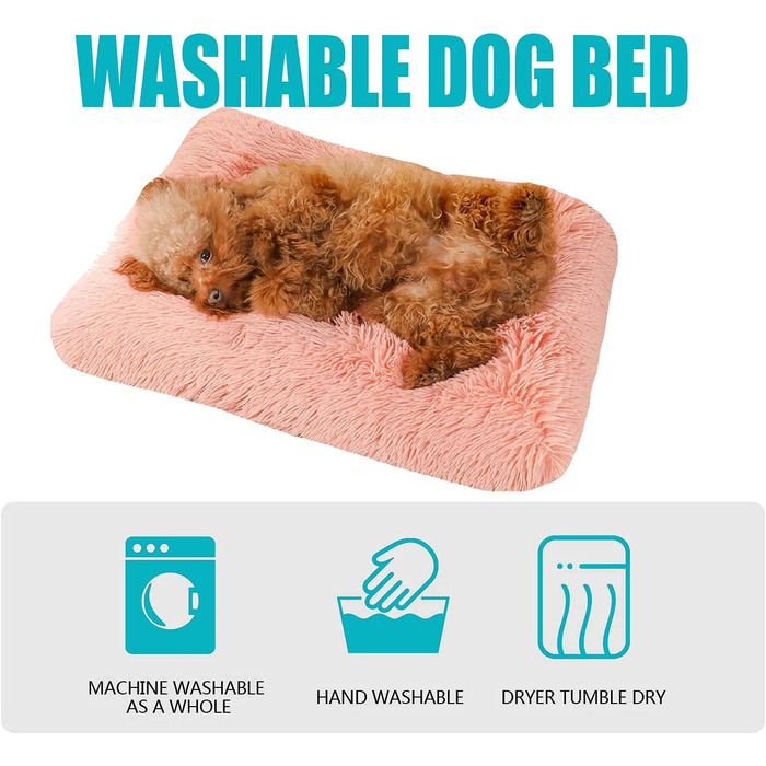 Крісло-ліжко для собак та котів LIVEINU з штучного хутра, рожеве, XL (94x63x10 см)