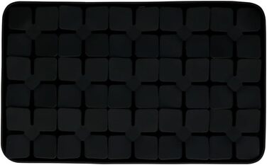 Килимок для собак з квітковим візерунком, 21 x 34 см, Silikon, миється в посудомийній машині, сірий