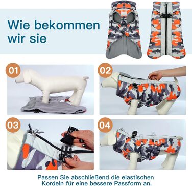 Теплий зимовий одяг для собак - Куртка для маленьких собак Katzint з флісовою підкладкою, D-Ring, кольору Абрикос (XS, Оранжевий)