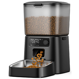 Автоматичний годівниця для котів та собак Oneisall 3.5L з таймером, нержавійна чаша 3L