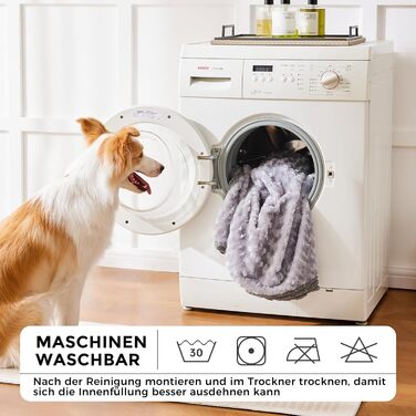 Ортопедичний килимок для собак - м'який лежак для тварин, неслизький, теплий, сірий, 60x45x12 см