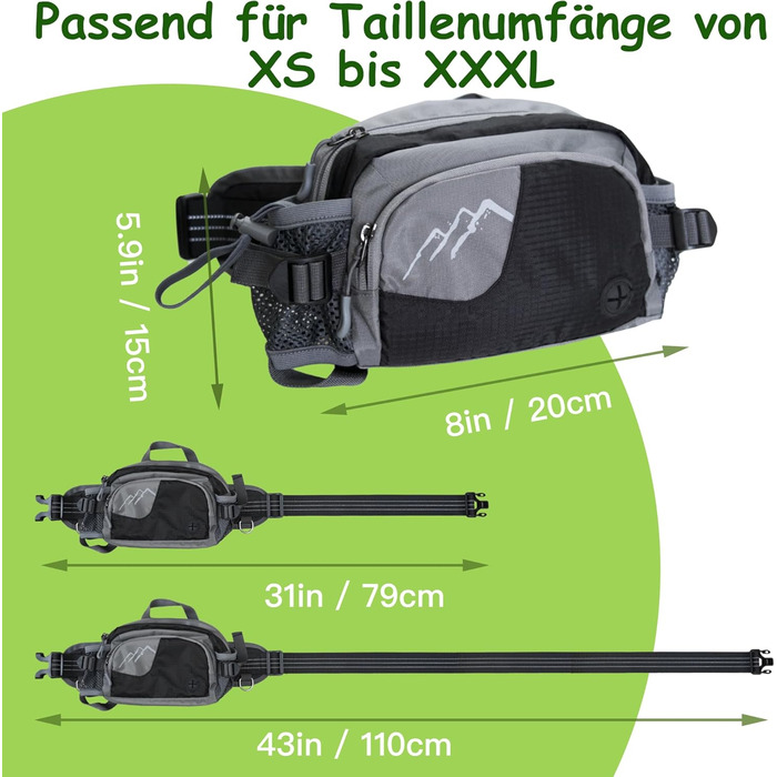 Сумка для собак на пояс з кишенею для ласощів та 2 тримачами для пляшок води, легка сумка для годування собак з дозатором для фекалій, поясна/стегнова сумка регульована, 2-в-1 для прогулянок, тренувань, походів, чорна