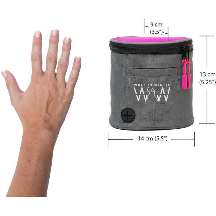 Сумка для ласощів для собак Quickdraw – для тренувань з клікером та відходами – зручна, з відбиваючими елементами (L, блакитний)