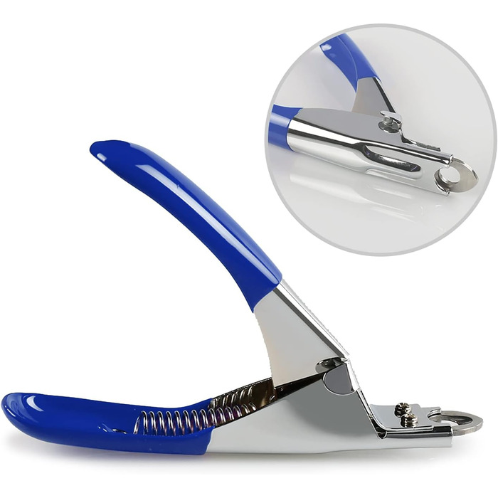 Професійні ножиці для грумінгу собак та котів, триммер для догляду за кігтями, з безкоштовною пилочкою, нержавіюча сталь, зручні ручки – для безпечного та професійного догляду, блакитні