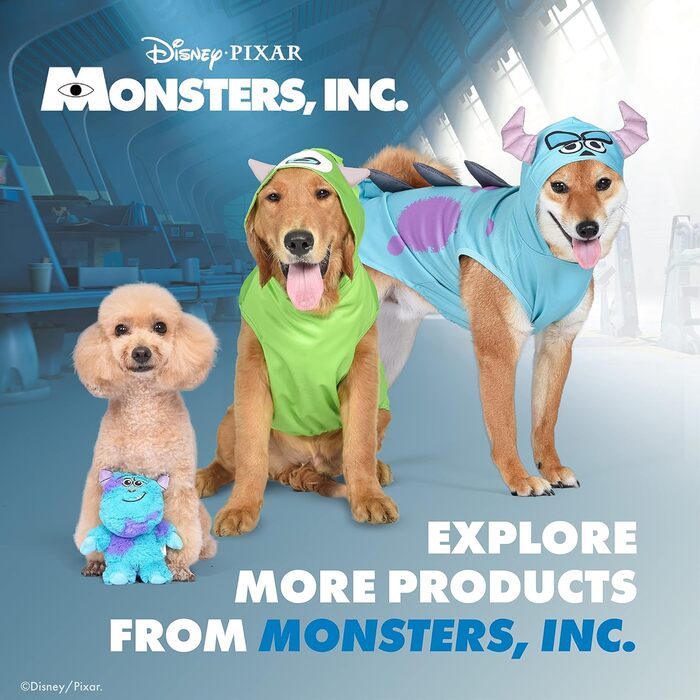 М'яка іграшка для собак Disney Pixar Monsters Inc Саллі – офіційна плюшева іграшка для собак, фільм Монстри на канікулах, для всіх порід