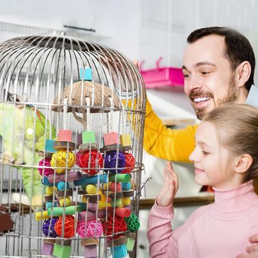 Іграшка для папуг MQUPIN - великий дерев'яний блок для калювання, лазіння та чищення (400 г)