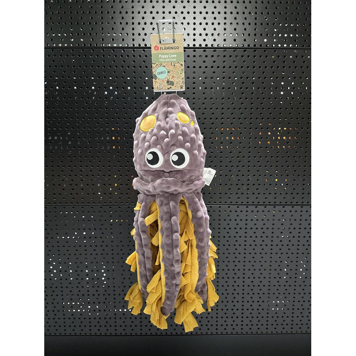 Килимок-іграшка для цуценят Flamingo Morgano Schildkröte: оцвітковий & тауп, 38x39x6,5 см, з антиковзаючою поверхнею, пищалкою та шурхотом. Можна заповнювати ласощами або сухим кормом.